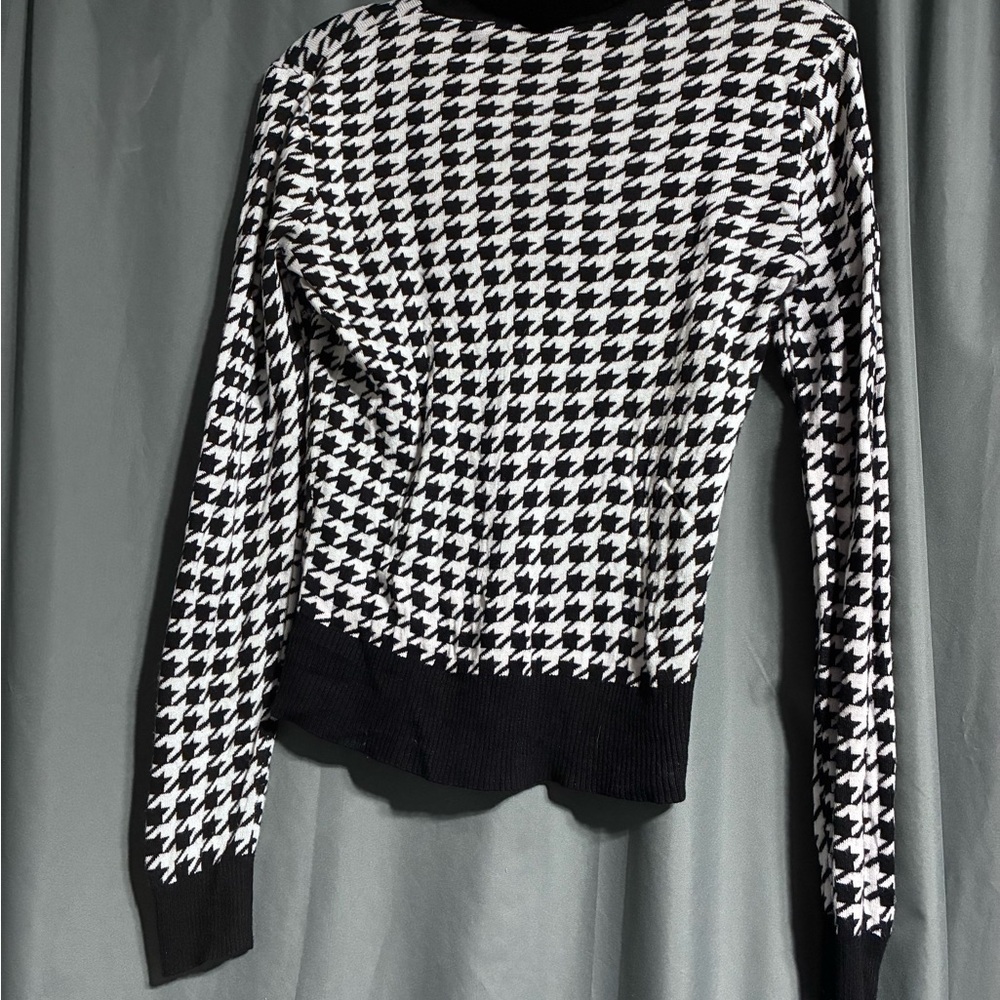 Voodoo Vixen Black and White Knit Sweater